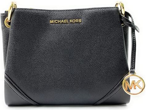 michael kors nicole triple compartment crossbody bag black pvc|Michael Kors Nicole Triple Compartment Crossbody Bag.